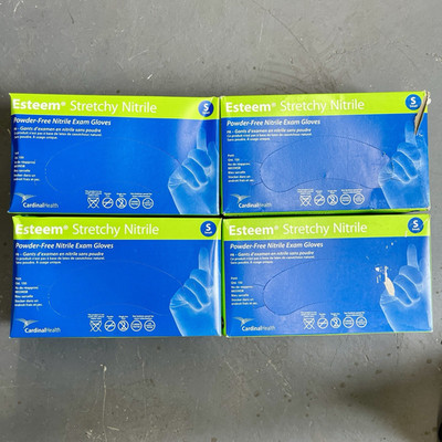 Esteem Stretchy Nitrile Exam Gloves Powder Free SMALL Chemo Tested 4 Pk x 150ct