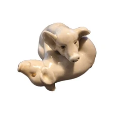 Vtg  Snuggling Pigs Salt and Pepper Shakers Fitz & Floyd