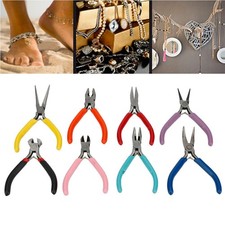 8pcs/set Steel Mini Pliers Long/Round/Flat Nose Pliers Jewelry Making Processing