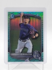 JB MIDDLETON 2025 BOWMAN CHROME DRAFT 1ST AQUA REPTILIAN REFRACTOR /125 Q1940