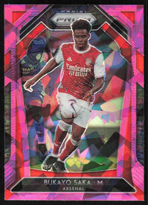 2020-21 Panini Prizm Premier Pink Ice Rookie #40 Bukayo Saka Arsenal England