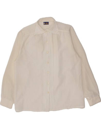 YOUR SIXTH SENSE Womens Shirt Blouse EU 40 Medium Off White Polyester AH08