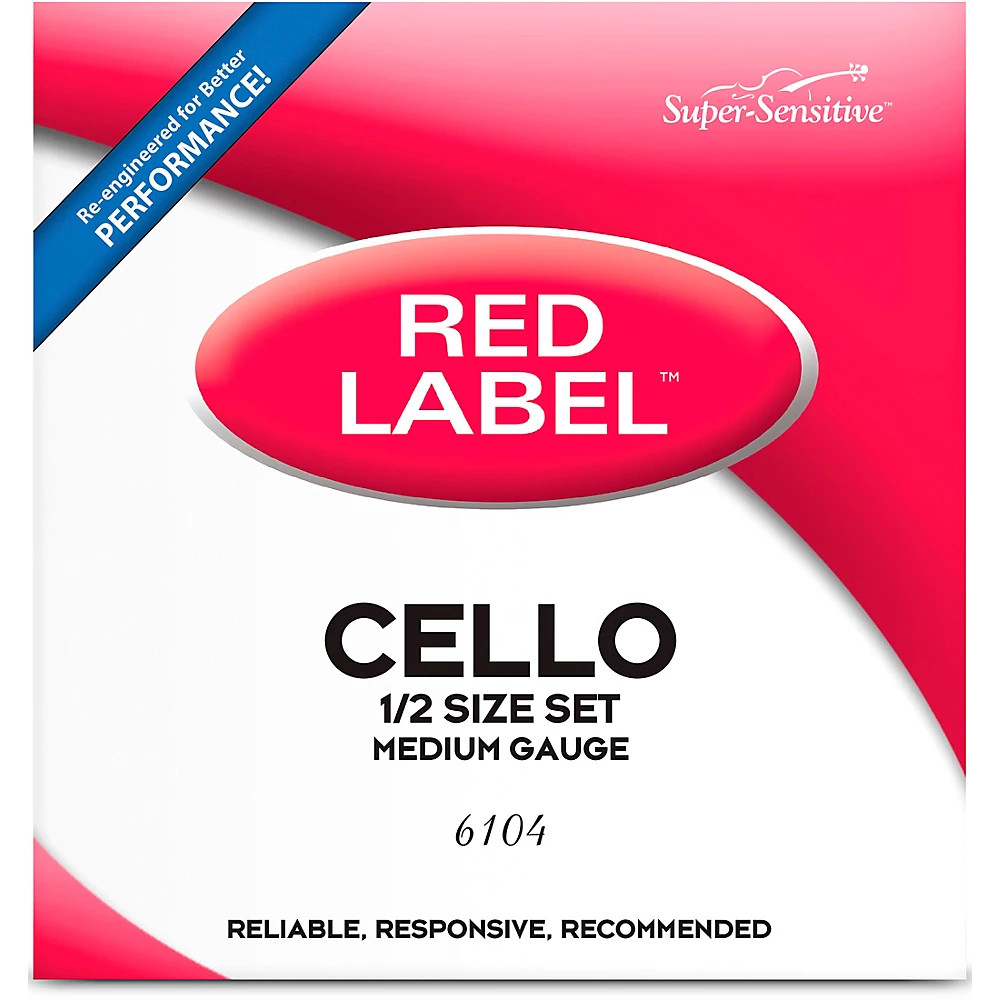 Super Sensitive Red Label Series Cello String Set 12 Size Medium 10690₽
