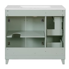 Space-Saving 36" Bathroom Vanity with Premium Ceramic Sink, Smart Storage 