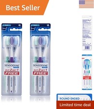 Sensitive Toothbrush Soft Sensitive Teeth, 3 Count Pack of 2