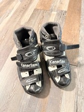 CanarIam Orion Men's Inline Speed Skating Boots Black White, unisex Performance