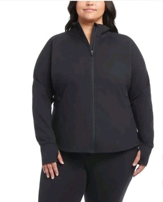 Jockey Women's  Yoga Jacket, Black, Size 2X  NWT