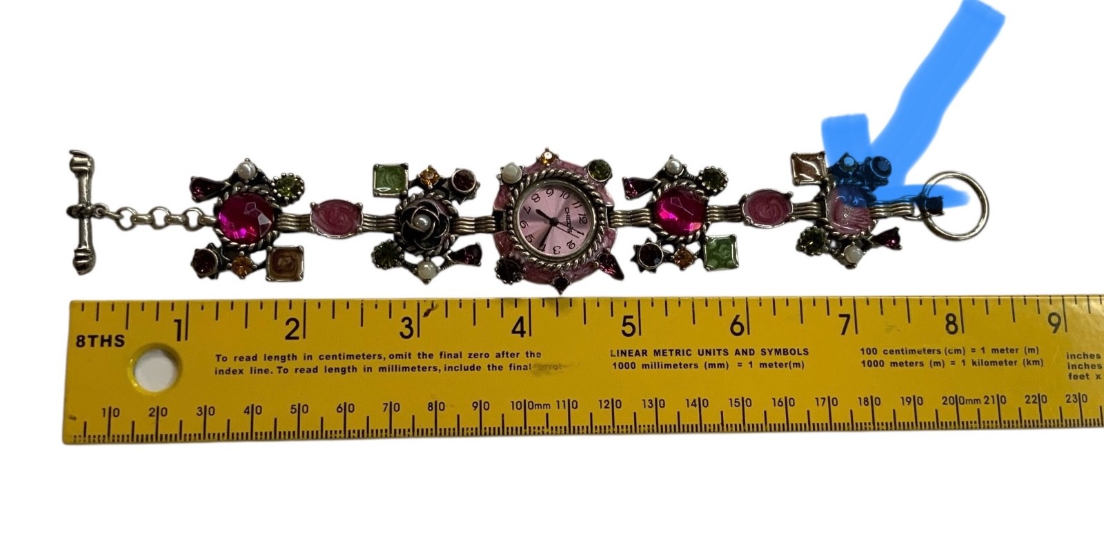 Chico's Multi Crystal Watch Missing 1 Crystal Nee… - image 7
