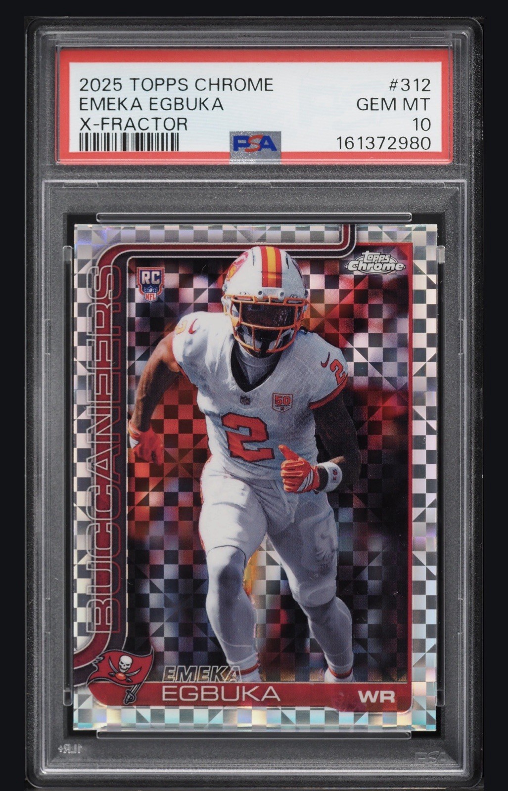 Emeka Egbuka Topps Chrome #312 X-Fractor