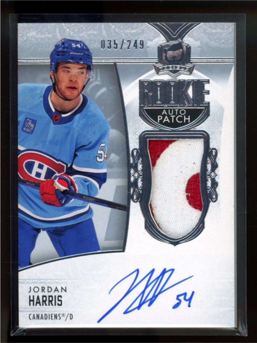 2022 UPPER DECK THE CUP #113 JORDAN HARRIS ROOKIE PATCH AUTO RC /249