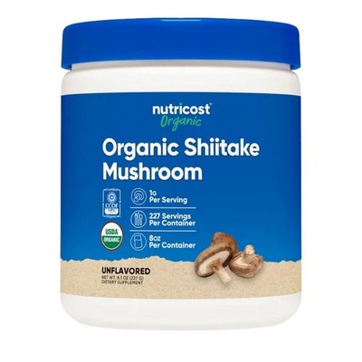Shiitake Mushroom Powder Organic 8 Oz By Nutricost
