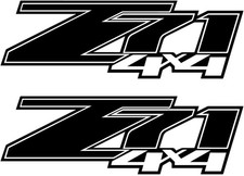 Matte Black Z71 4X4 Bedside Decals Fits 2007-2013 Chevy Silverado