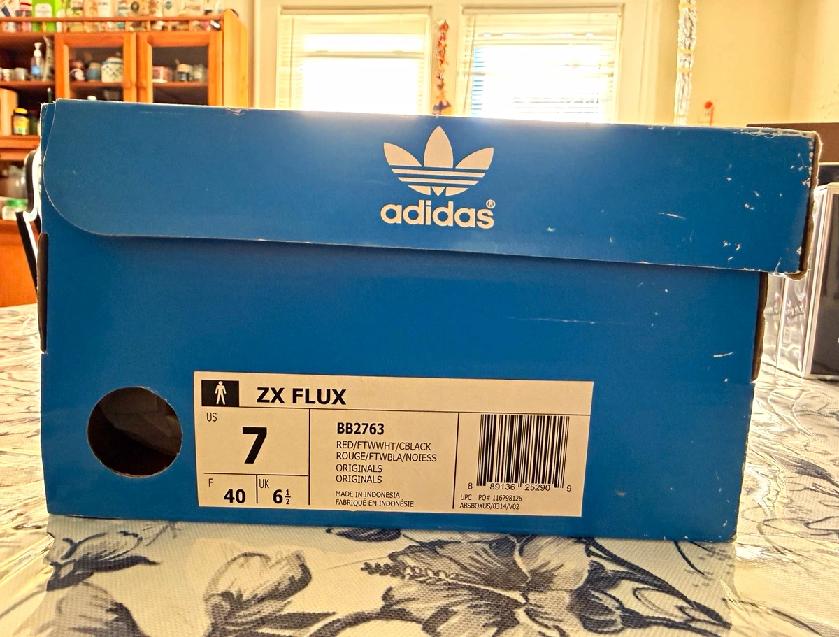 Adidas ZX Flux Red White Black for sale | eBay