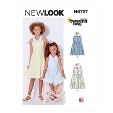 NEW LOOK 6727 Kinder Mädchen Teens Kleider S...