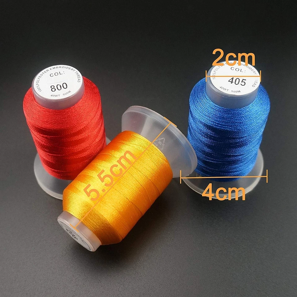 New brothreads 63 Colors 100% Polyester Machine Embroidery Thread 550yd with ... - Image 2 of 4