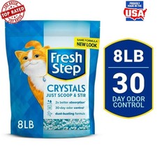 Premium Cat Litter Crystals Odor Control Lightweight Easy Cleanup Low Dust New