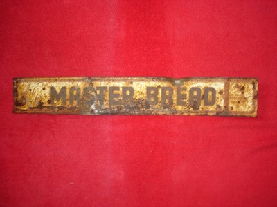 Old Taystee Bread Metal Door Push Store Sign 24''- Bakery- Kitchen.