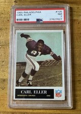 1965 Philadelphia Gum Carl Eller #105, PSA 7, HOFer, RC , Vikings Good Centering