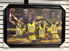 Los Angeles Lakers “Legends” Framed Canvas Wall Art – Basketball Greats