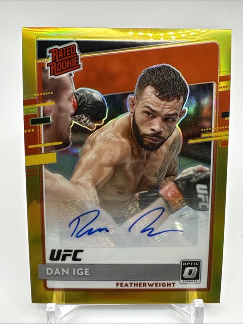 Dan Ige 2021 Optic Gold Rated Rookie Auto 7/10 UFC- 3080