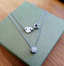 Collana con ciondolo fiore PASQUALE BRUNI diamante 0,11 ct oro bianco 18 kt 15,7 pollici