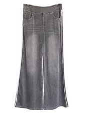 Halara Flex Wide Leg High Waist Stripe Denim Jeans Gray Womens Size XL NWT