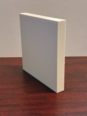 HDPE Marine Board Plastic Sheet - 1/2'' Thick - White - 12'' x 12''