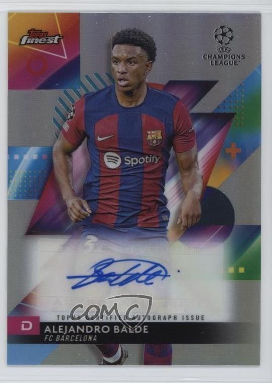 2023-24 Topps Finest UEFA Club Competitions Alejandro Balde #A-AN Auto b6y