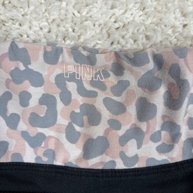 Victoria's Secret PINK Leopard Print Leggings Black Pink Gray XXL