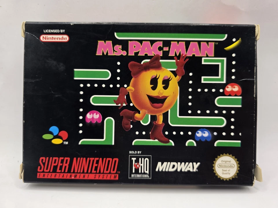 Ms. Pac-Man Super Nintendo SNES Complete + Manual CIB - PAL - TESTED ✅️ - Image 2 of 4