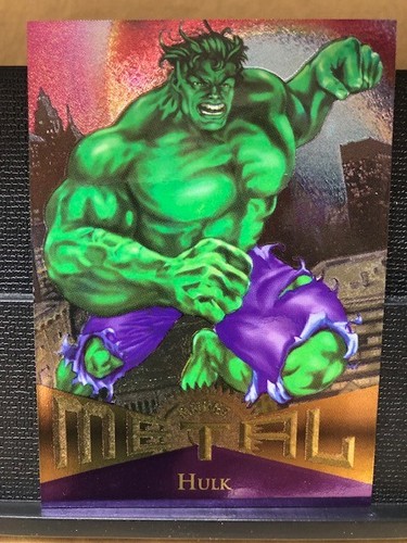 🔥1995 Fleer Marvel METAL Hulk, Card #31 - Pencils: David Boller - Near Mint - Picture 3 of 14