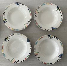 4 Mikasa Headline Rimmed Soup Bowls Ultima+ Super Strong Fine China 9 1/2”