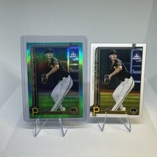 2025 Topps PD Levi Sterling Chrome Green 68/99 Refractor+ PD Base Rookie Pirates