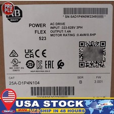 Allen-Bradley 25A-D1P4N104 PowerFlex 523 AC Drive 0.4kW 0.5HP Pack US Free Tax