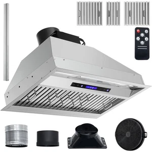 VEVOR Hotte d'évent encastrée intégrée 900CFM 30in Toucher & Télécommande