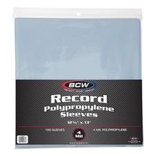 BCW 12-Inch Record Sleeves - 4 Mil - 100 Pack