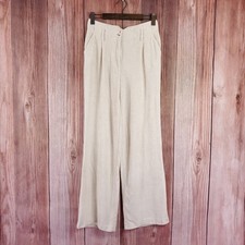 Sezane Womens 36 US 4 Cream Corduroy Wide Leg High Rise Trousers Pants Boho