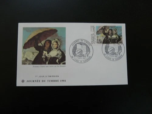 FDC France 1981 art painting Goya stamp day (Lons le Saulnier)