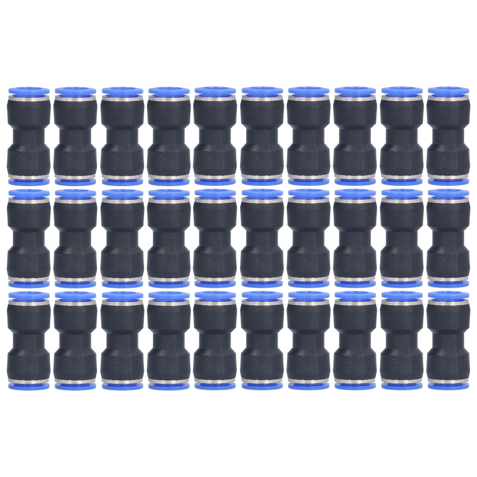 30Pcs Straight Pneumatic Connector Push-Connect Fittings For Air Tube Industrial
