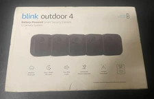 2024 Blink Outdoor 4 (4th Gen) 5 Camera Wireless HD Home Security System Kit