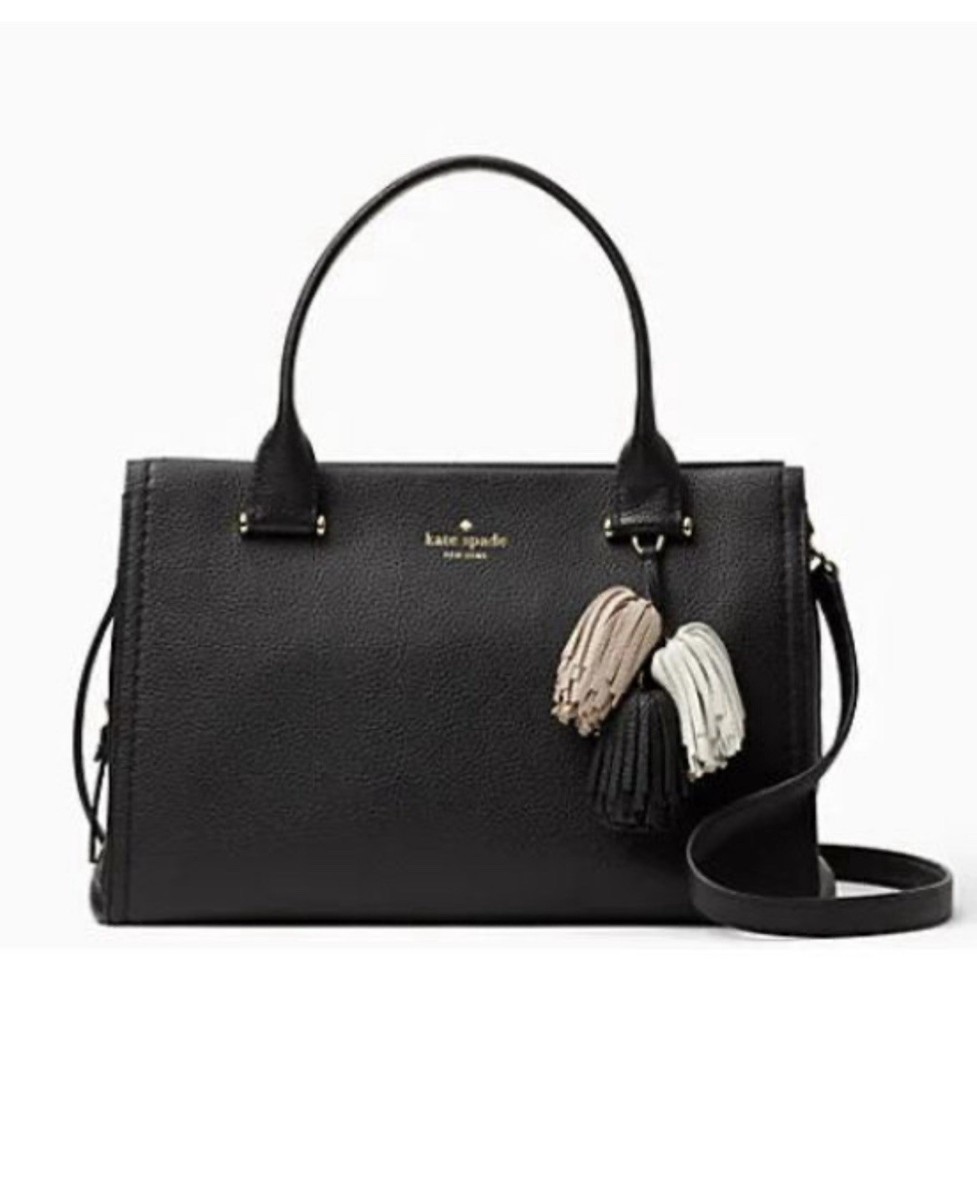 NWT Kate Spade Large Black Leather Maryam Palmer Drive Bag