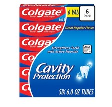 Colgate Cavity Protection Toothpaste with Fluoride, 6oz - 6 Pack