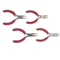 4-Tlg Elektronik-Zangenset 80Mm, Flachzange/Rundzange/Spitzzange/Seitenschneider