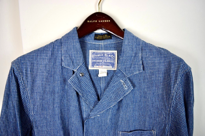 【RRL】indigo stripe tailored jacket Indigo Striped Suit Jacket