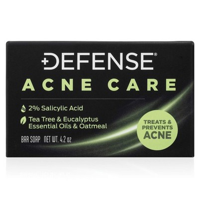 Defense Acne Care Bar Soap 4.2oz | contains 2% Salicylic Acid, Tea Tree & Euc...