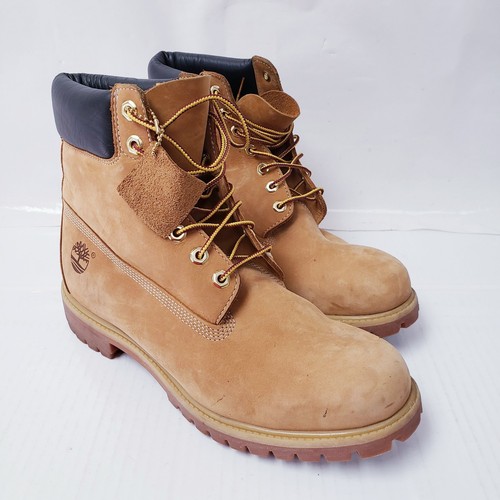Timberland Men's 6-inch Premium Wheat Nubuck Waterproof Boots Sz 11.5M 10061 EUC