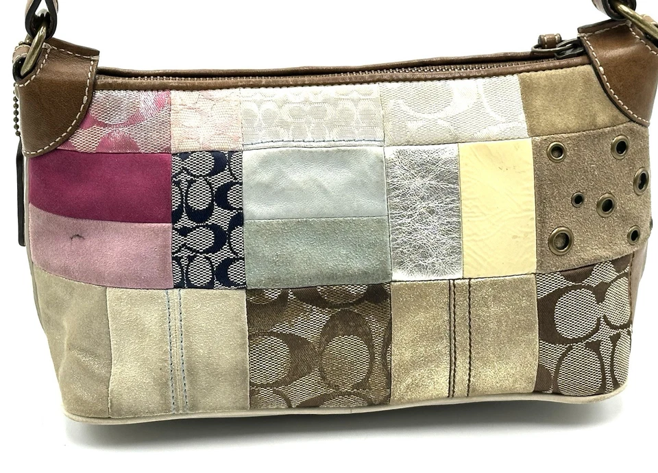 Coach Vintage Multicolor Patchwork Demi Hobo Shoulder Bag Purse Style 2190 - Image 4 of 4