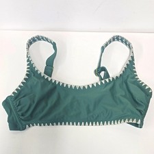 Xhilaration Teal Bikini Top with White Accents