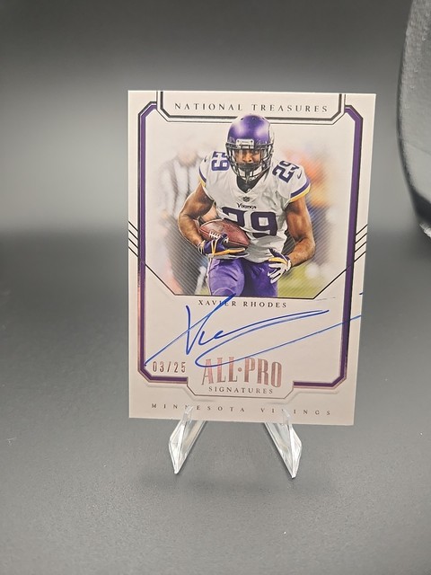 2025 National Treasures - Xavier Rhodes 3/25 ALL-PRO Signatures  Auto APX-XR