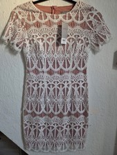 Dorothy Perkins size uk 6 petite white lace bodycon dress wedding